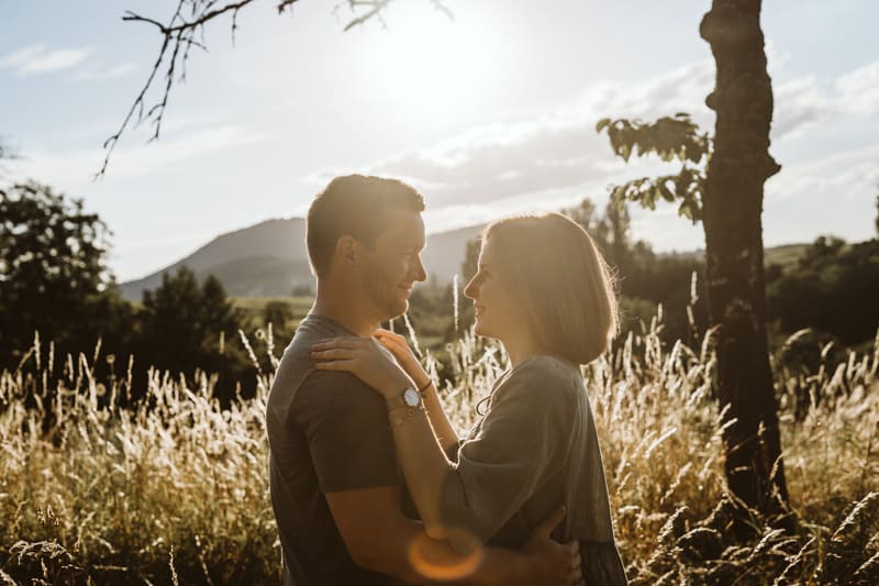 Paarshooting zum Sonnenuntergang