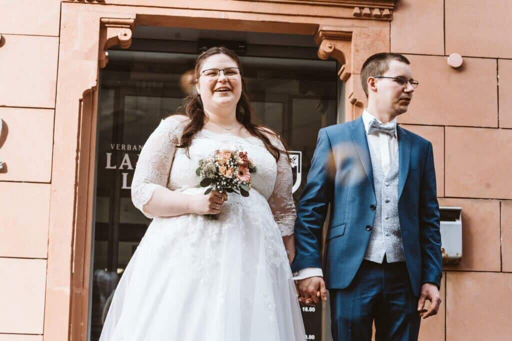 Hochzeitsfotograf Nicolas Schraff Landau Brautpaar Standesamt